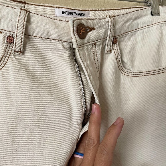 One teaspoon white denim fringe skirt - Picture 4 of 8